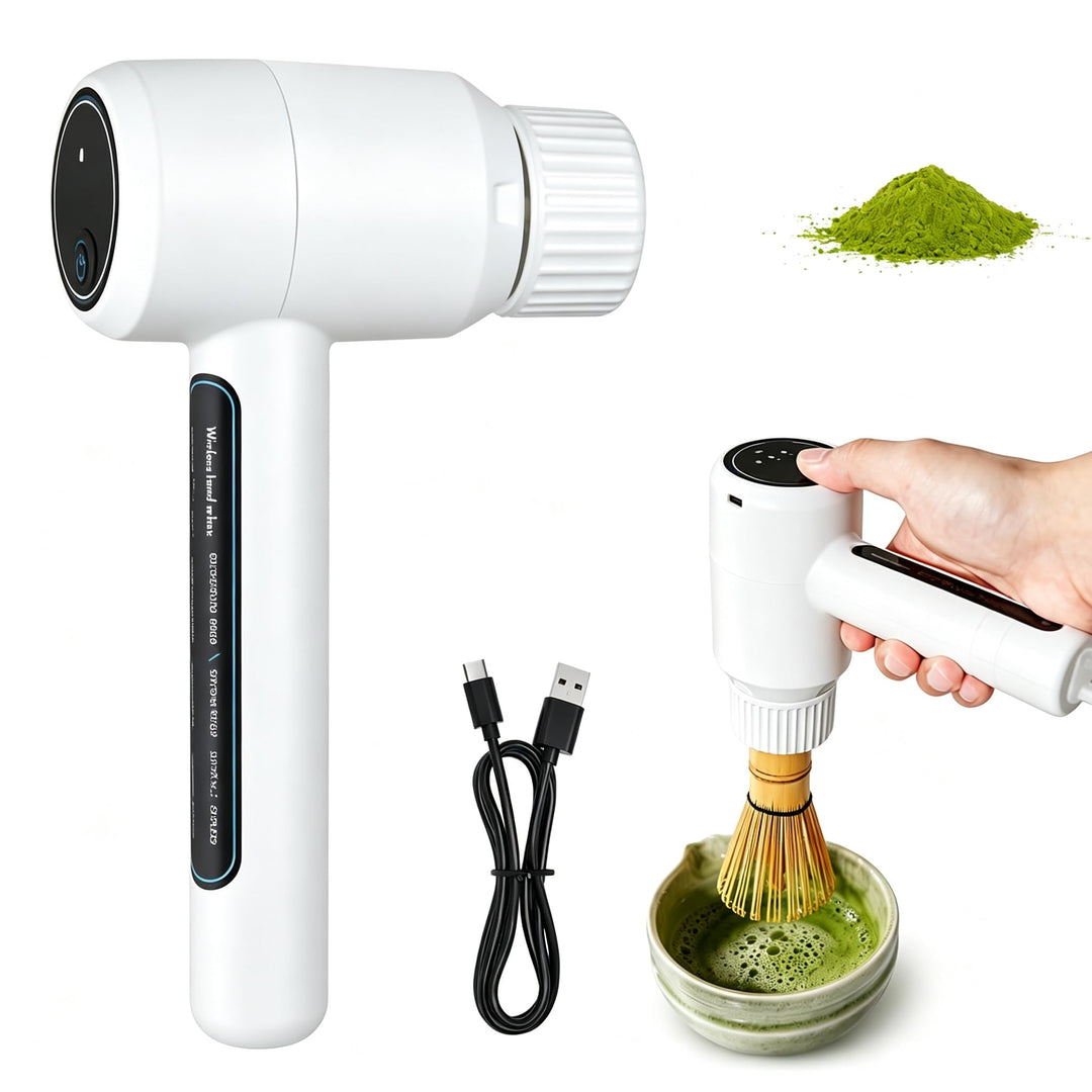 Matcha Schneebesen Elektrisch, Wiederaufladbarer Matcha Quirl mit 3 Geschwindigkeiten, Elektrischer