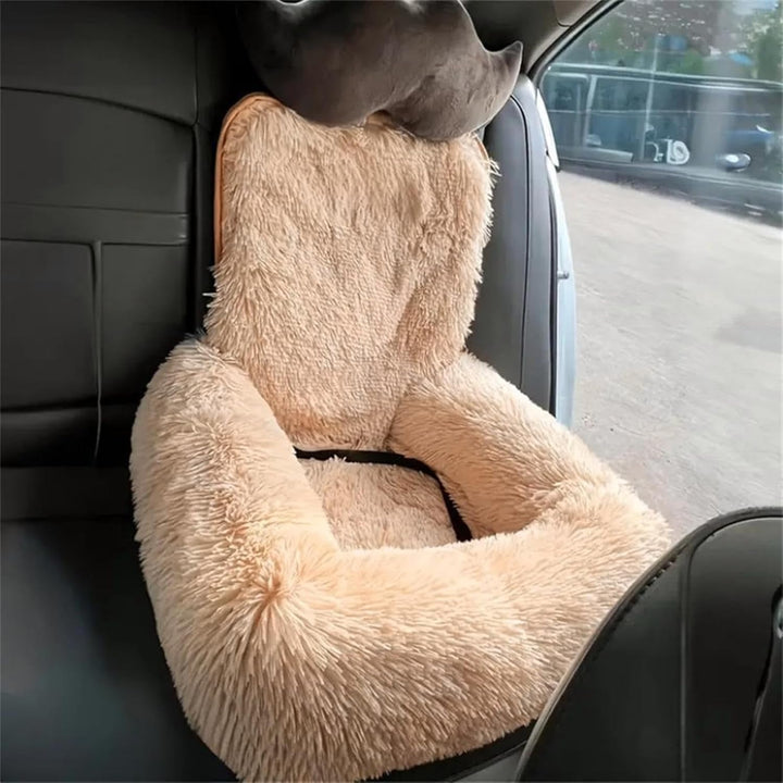 Autositz Hund | Hundebett Auto | Abnehmbar Hundeautositz Sicherheitssitz für Haustiere | Plüsch Warm