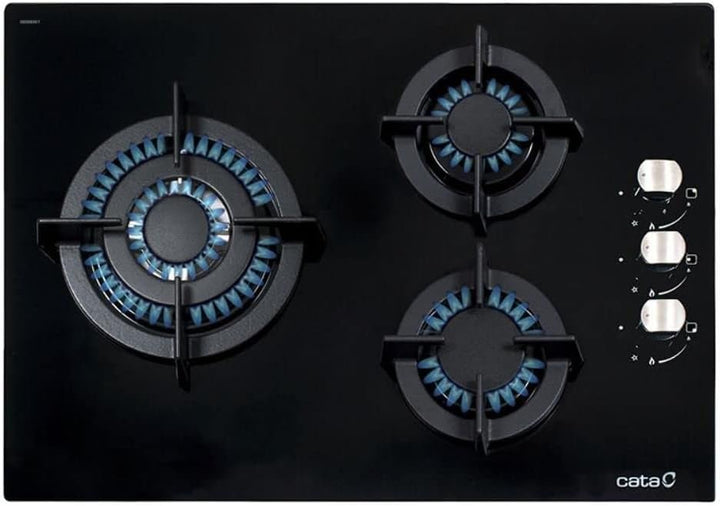 CCI 5003 BK - Gasherd mit Butangas und 3 Gaskochfeldern - 1 Dreifache Krone - Geeignet für das Koche