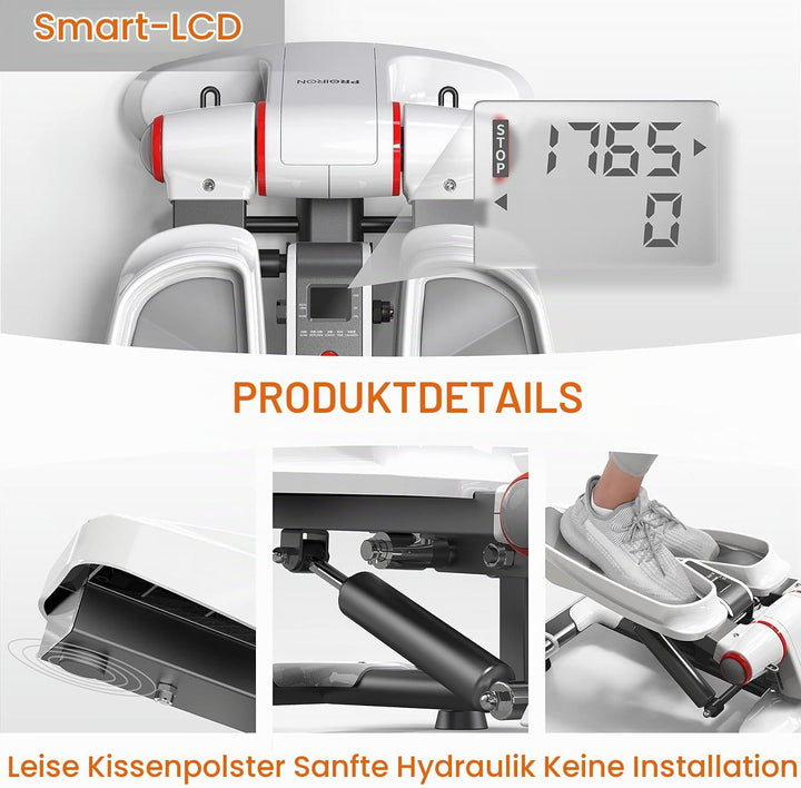 PROIRON Stepper für Zuhause, Up-Down-Stepper mit Display für Bein- und Po-Training, Grösseres Pedal