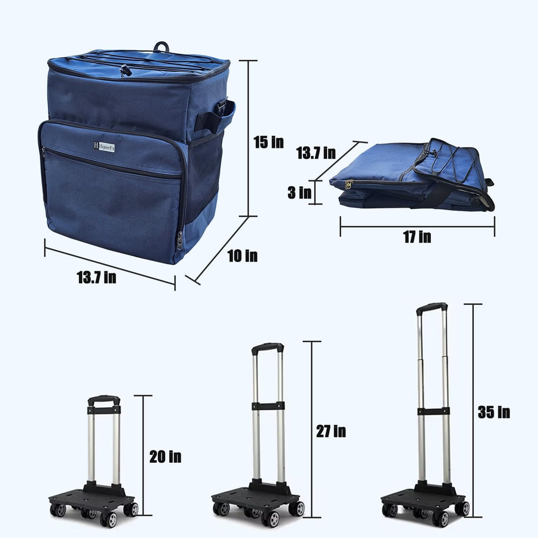 Kühltasche Mit Rollen Kühlbox Gross 40L Isolierbox Kühltasche Bierkasten Faltbar Lunchtasche for Pic