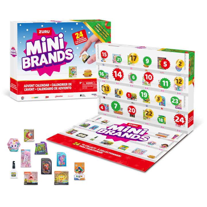 Mini Brands Adventskalender 2024 von ZURU Mini Brands Limitierte Edition Adventskalender mit 4 exklu
