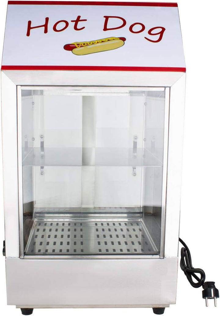 Beeketal 'HDS-2' Profi Gastro Edelstahl Hot Dog Steamer Maker zum Erhitzen und Warmhalten von ca. 10