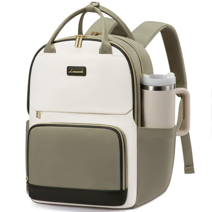 LOVEVOOK Rucksack Damen, 15.6 Zoll Laptop Schulrucksack Teenager mit Grossem Flaschenfach, Uni Schul