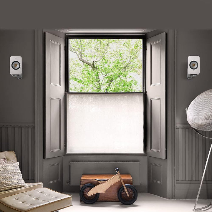 KEF LSX B1 Wandhalter Silber Paar, für LSX |aus Aluminium | schwenkbar | neigbar | versteckte Kabelf