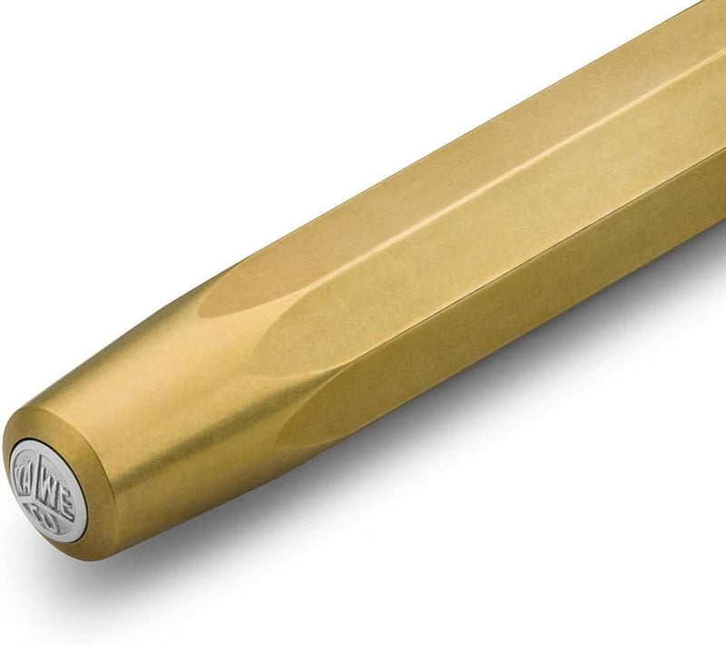 Kaweco Brass Sport Gel- / Kugelschreiber inklusive 0,7 mm Rollerball Tintenroller Mine für Linkshänd