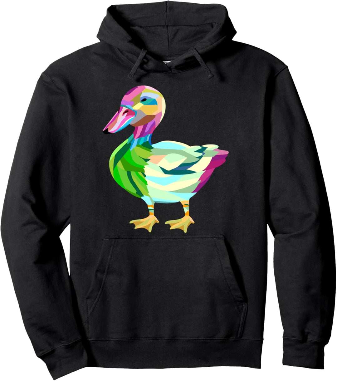 Ente Bunt Gemalt Künstlerischer Ente Pullover Hoodie