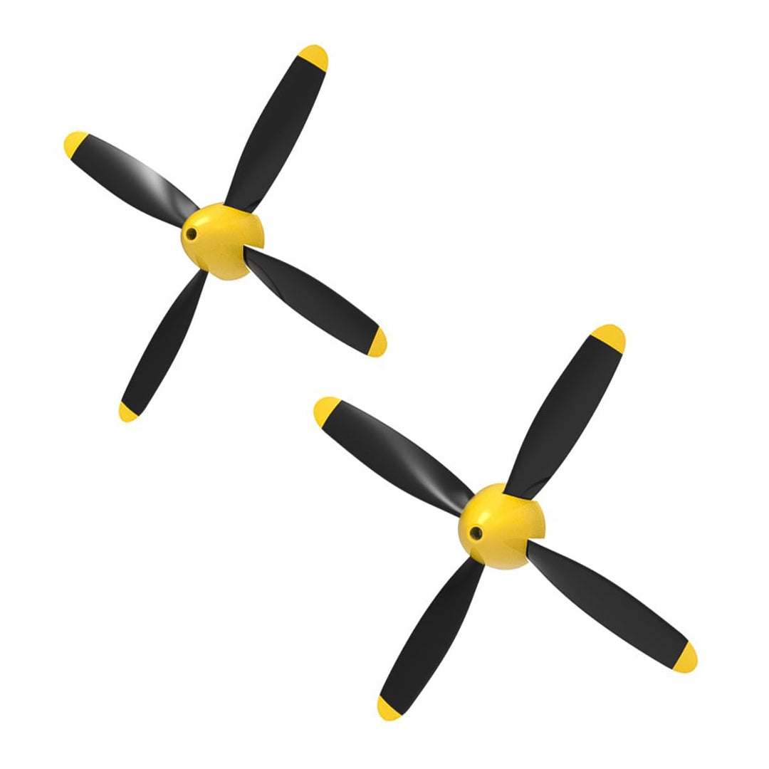 2 Stück RC-Flugzeugpropeller 4 Blätter, Propellerflugzeugteil Ferngesteuerter Flugzeugpropellerersat