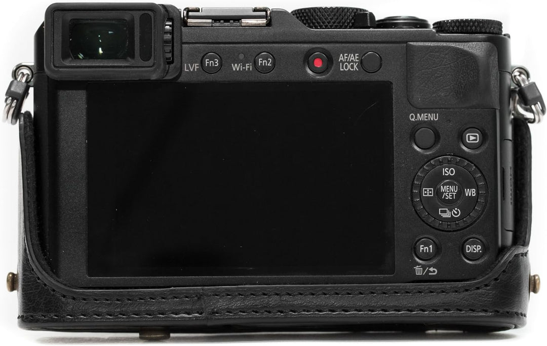 MegaGear Panasonic Lumix DMC-LX100 Ever Ready Leder Kamera-Case mit Trageriemen und Batteriezugang s