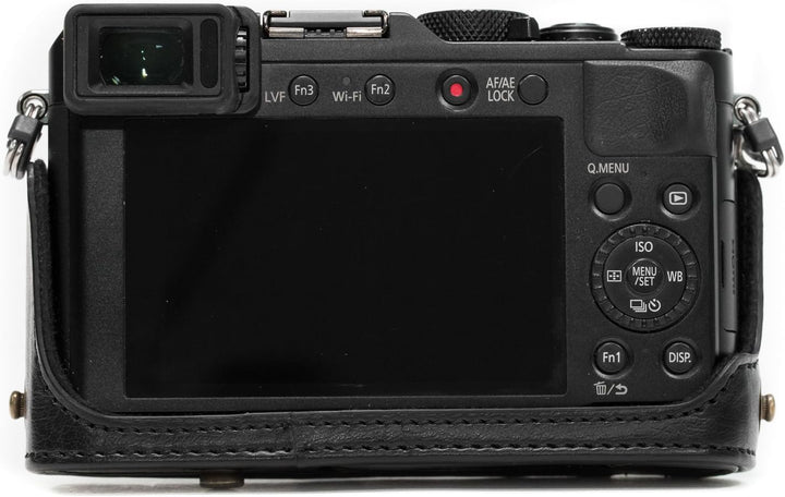 MegaGear Panasonic Lumix DMC-LX100 Ever Ready Leder Kamera-Case mit Trageriemen und Batteriezugang s