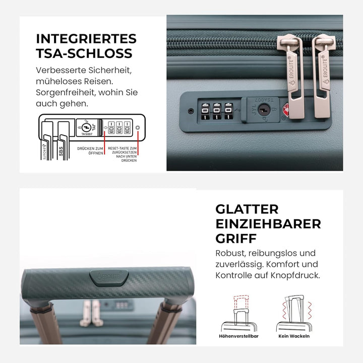 Aerolite Erweiterbar 55x40x20cm auf 55x40x23 cm Lufthansa Eurowings Ryanair Wizz Air Priorität und m