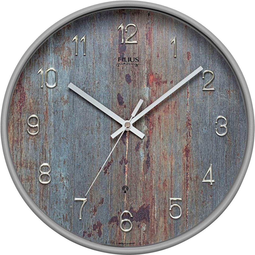 Filius 0306-14 Funk-Wanduhr Quarz Hellgrau
