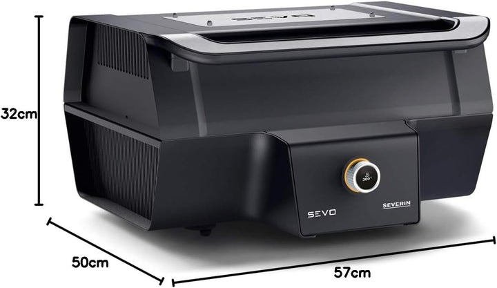 SEVERIN SEVO SMART CONTROL GT Elektrogrill mit App-Steuerung und Deckel, elektrischer Tischgrill, in