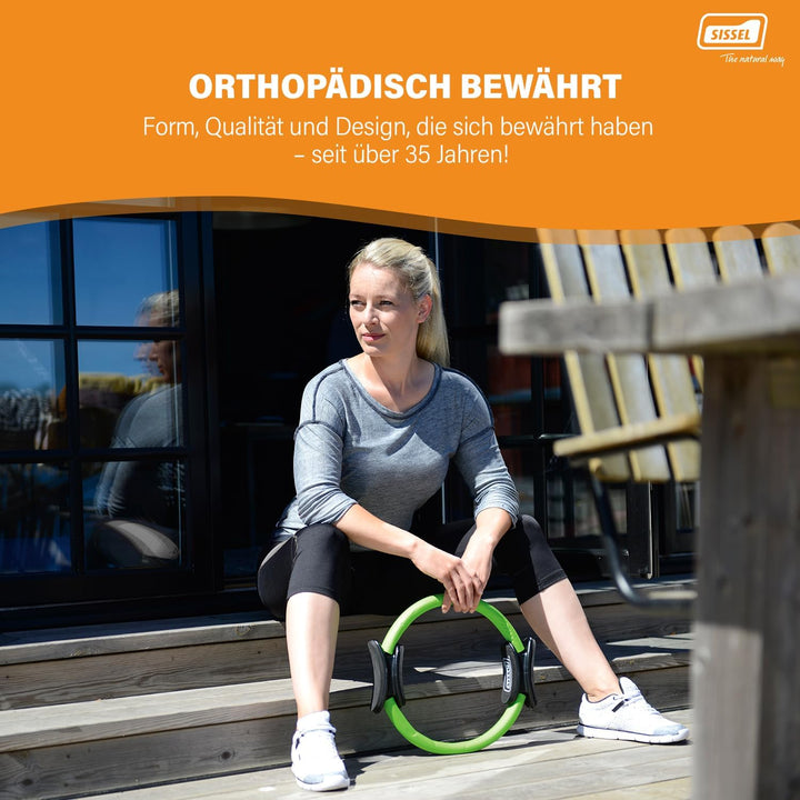Sissel® Pilates Circle Compact | 27cm Durchmesser | Glasfaserring mit Schaumstoffpolstern | Antiruts