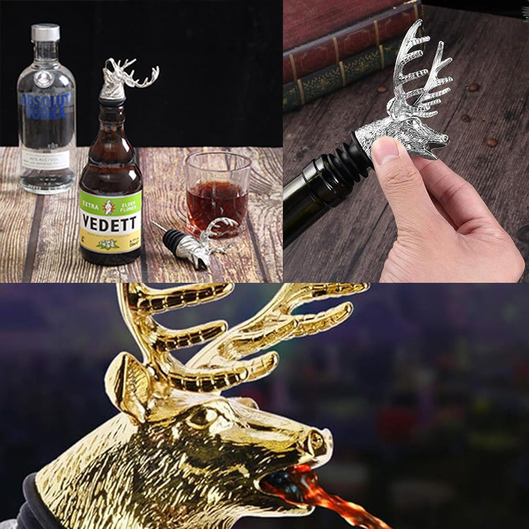 2 Stücke Ausgiesser Für Flaschen Wein, Ausgiesser Spirituosen, Weinverschlüsse Metall, Für Weinflasc