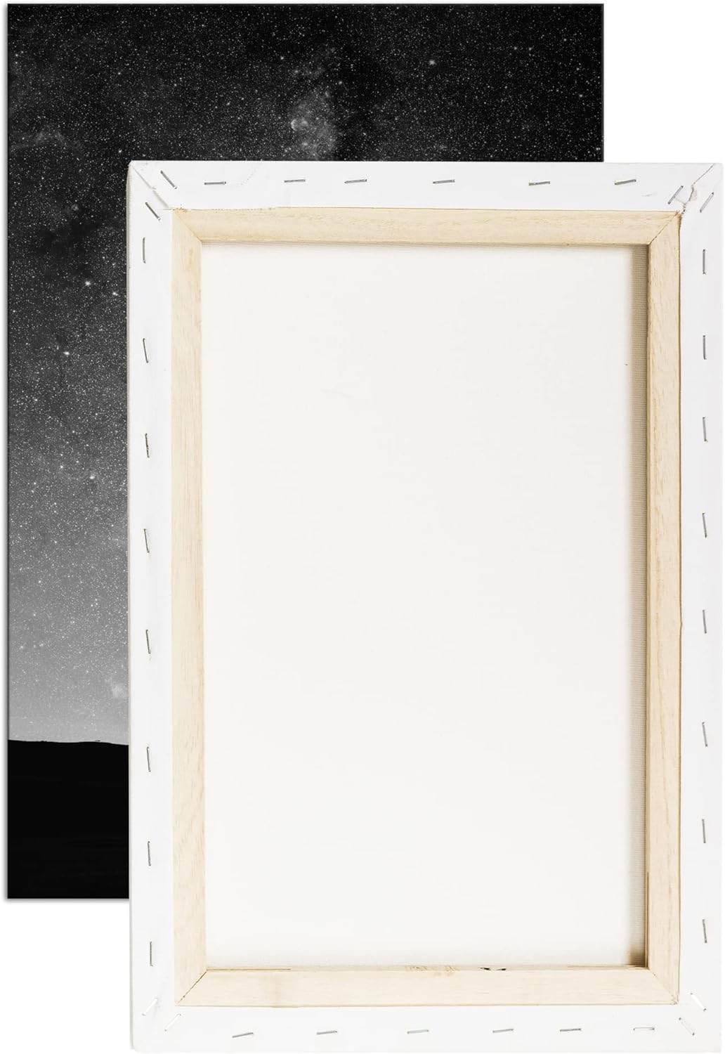deyoli ein fallender Stern am Himmel Effekt: Schwarz&Weiss, Format: 80x60 als Leinwandbild, Motiv fe