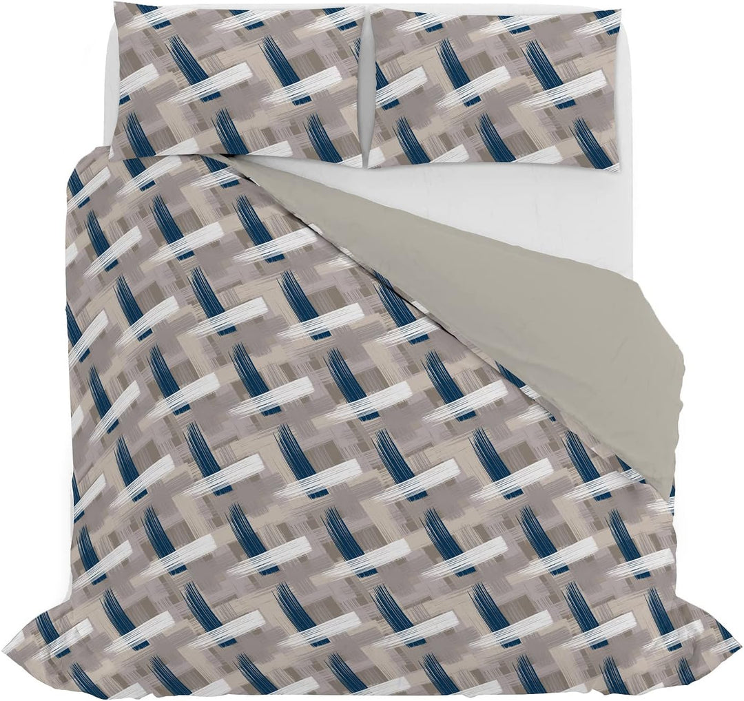 Fantasy Italian Bed Linen Bettbezug, Doppelte, Mikrofaser, Pinselstrichen Pennellate Doppelte, Penne