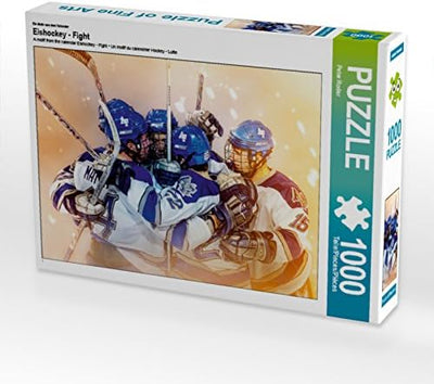 CALVENDO Puzzle Eishockey - Fight 1000 Teile Lege-Grösse 64 x 48 cm Foto-Puzzle Bild von Peter Roder