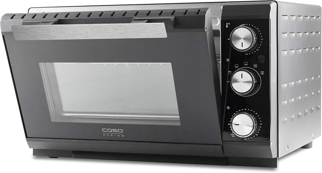CASO TO 20 - Design Backofen, 5-fach Funktion: Umluft, Drehspiess mit Motor, Oberhitze, Unterhitze,