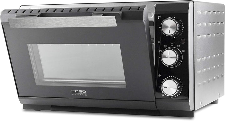 CASO TO 20 - Design Backofen, 5-fach Funktion: Umluft, Drehspiess mit Motor, Oberhitze, Unterhitze,