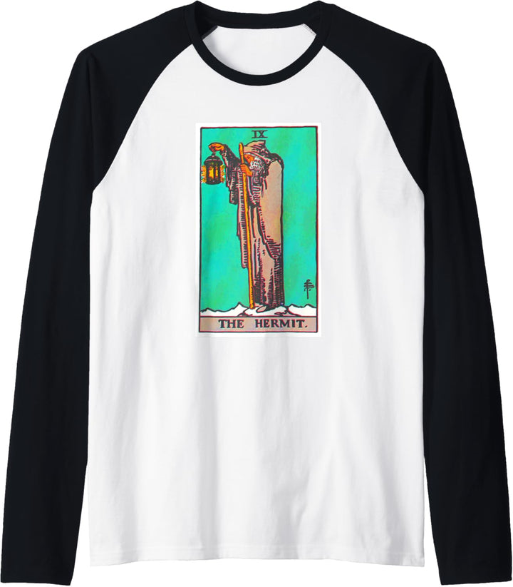 Hermit Tarot Card Psychic Occult Metaphysical Raglan