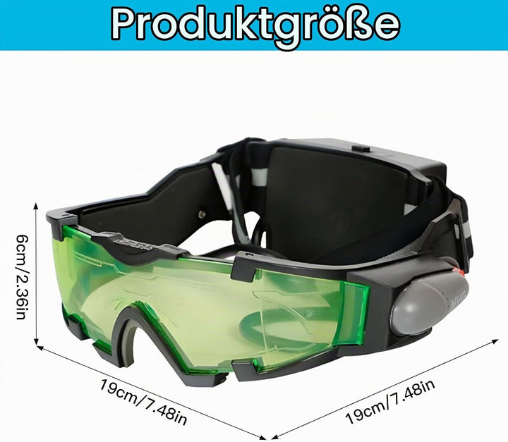 Nachtsichtbrille für Kinder, Nachtsichtbrille, Verstellbare Kinder LED-Nachtbrille, Schutzbrille mit
