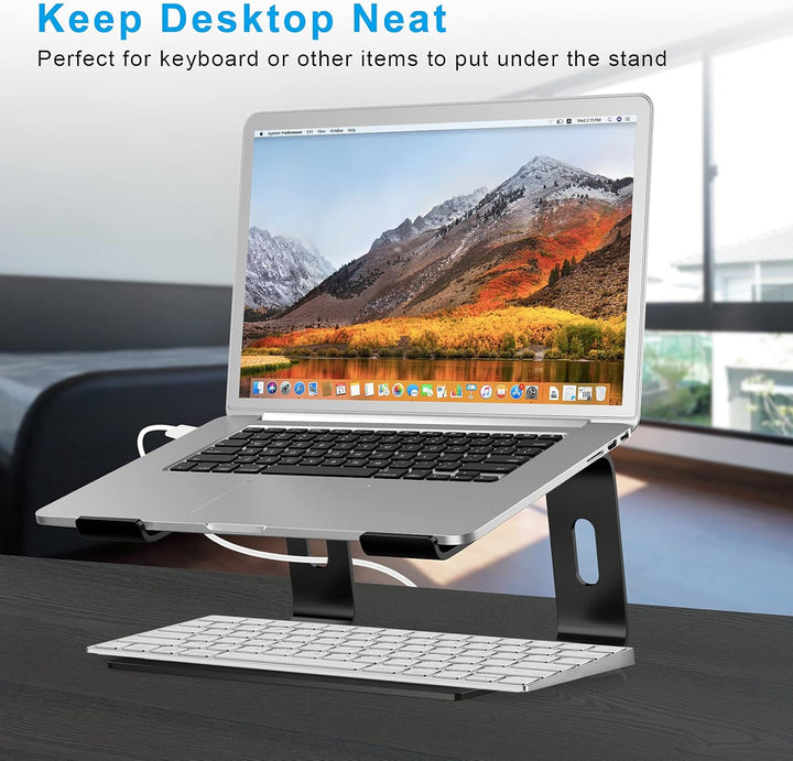 BoYata Laptop Ständer, Ergonomisch Aluminium Notebook Ständer, Tragbarer Belüfteter Laptop Halterung