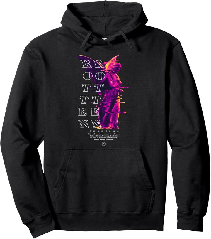 Rotten Angel Glitch - Sad Aesthetic Edgy Streetwear Pullover Hoodie