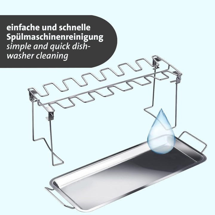 Westmark Hähnchenkeulenhalter – Ideal für die gleichzeitige Zubereitung von bis zu 14 Hähnchenkeulen