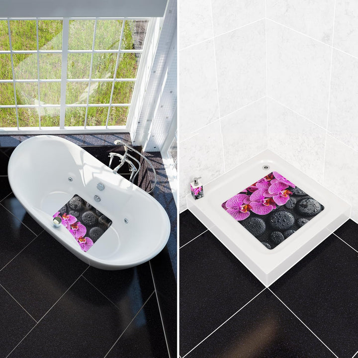 Sanilo Badematte 53 x 53 cm, rutschfeste Duschmatte für Dusche und Badewanne, Antirutschmatte maschi