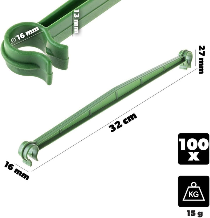 KADAX 100er Set Pflanzstab Verbinder Ø 16 mm, Pflanzstabverbinder für Rankhilfen, Rankobelisk und To