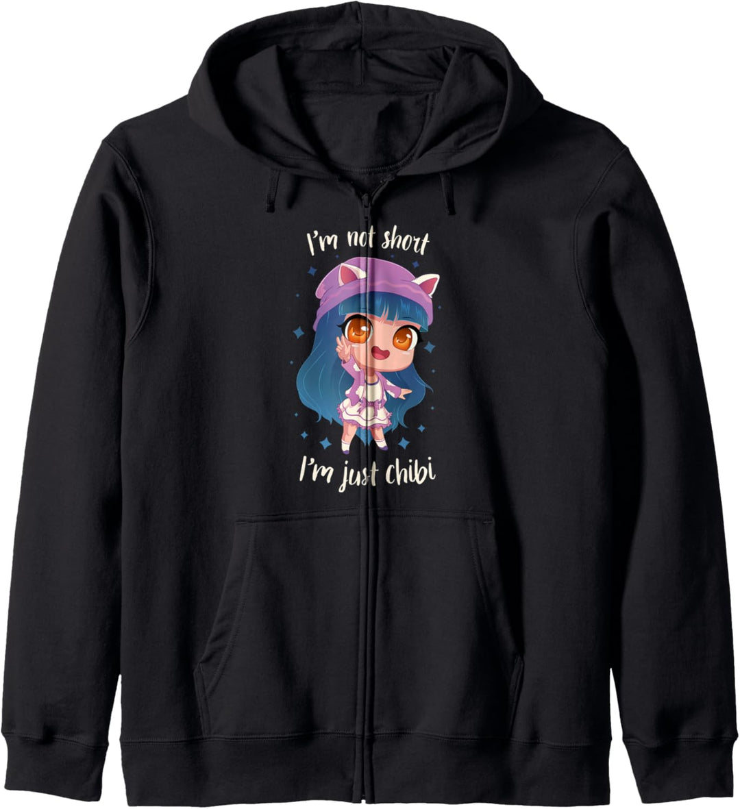 Nicht kurz nur Chibi Wie man Chibi Kawaii Clothing Anime Kapuzenjacke