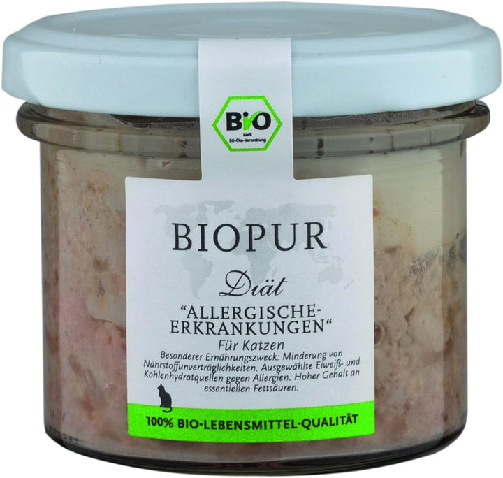 Bio Diät-Katzenfutter bei Allergischen-Erkrankungen für Katzen 12x100g
