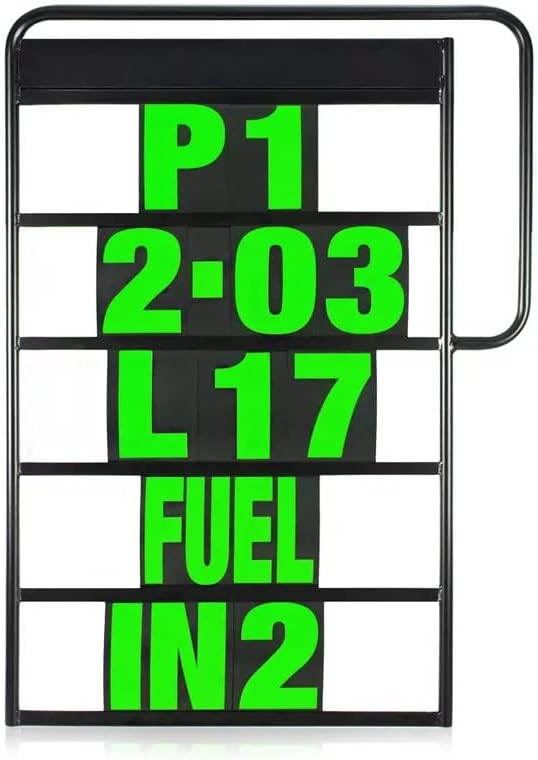 ProRacer Motorrad Pitboard, Boxentafel, Infotafel, gross, Set 100x75 cm. neongrün