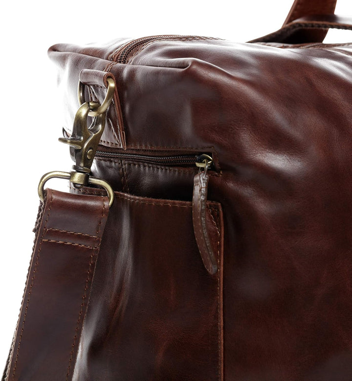 SID & VAIN XL Reisetasche Bristol Side aus Premium Leder I Sporttasche gross XL gross für Herren und