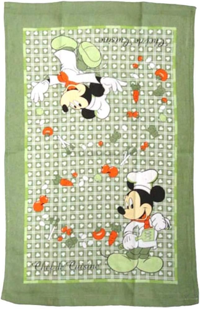 Disney Oven Mitt Pot Holder & Dish Towel 3 pc Kitchen Set (Mickey Mouse Green) Grün, Grün