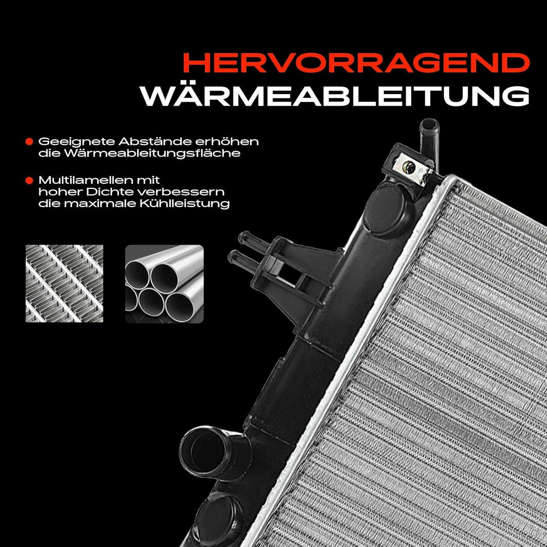 Frankberg Kühler Wasserkühler Motorkühler Schaltgetriebe Kompatibel mit Astra G Cabriolet F67 1.6L 2