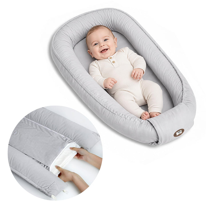 Babynest Neugeborene 95x56cm,Vollständig Abnehmbar Nestchen Baby,0-6 Monate | Babynestchen Neugebore