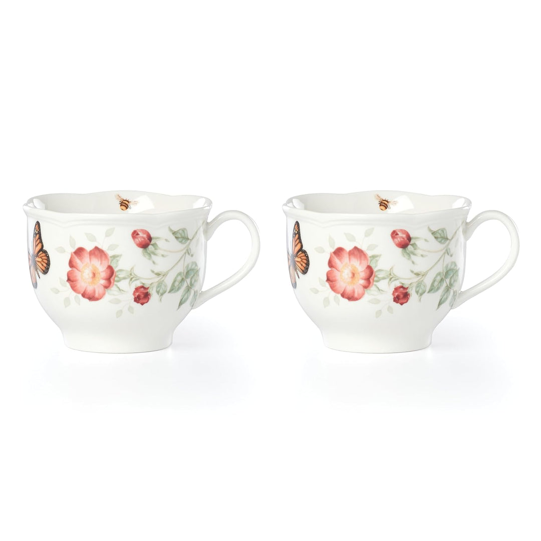 Lenox Butterfly Meadow Latte-Tassen-Set, 1,30, mehrfarbig, 2-teilig Latte-Tassen, 2er-Set, Latte-Tas