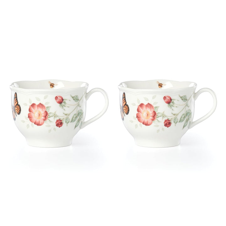 Lenox Butterfly Meadow Latte-Tassen-Set, 1,30, mehrfarbig, 2-teilig Latte-Tassen, 2er-Set, Latte-Tas