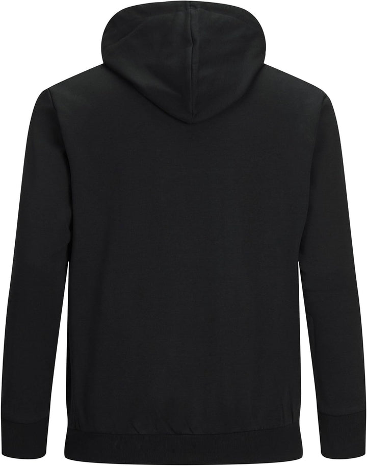 JACK & JONES Male Kapuzenpullover Plus Size Einfarbig Kapuzenpullover XXL Grosse Grössen Schwarz, XX