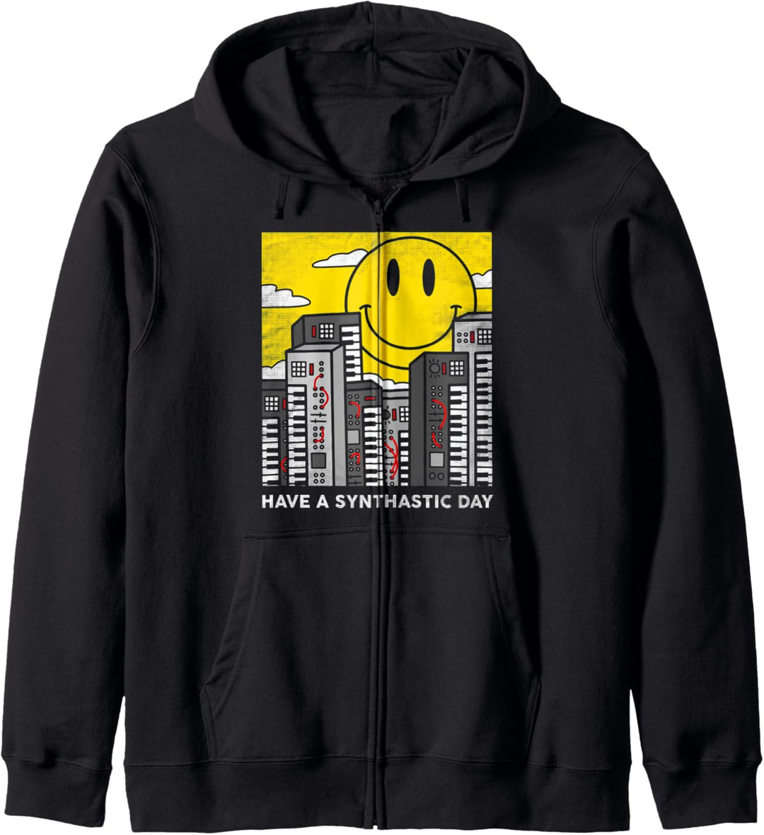 Synthesizer Have A Synthastic Day Analog DJ Gear Kapuzenjacke