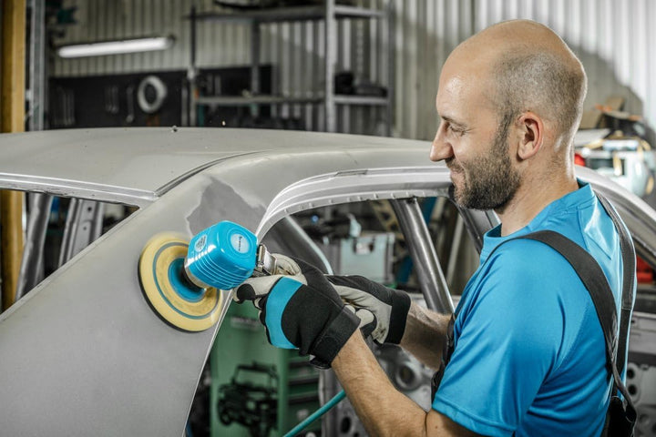 Högert Technik Druckluft Schleifer, Oszillierender Pneumatische Exzenterschleifmaschine 150mm, 10000