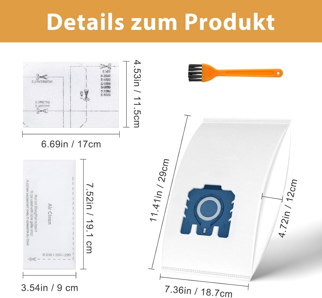 10 Stück Staubsaugerbeutel 3D Efficiency für Miele Pure GN Staubsauger Classic C1 Complete C2 Comple