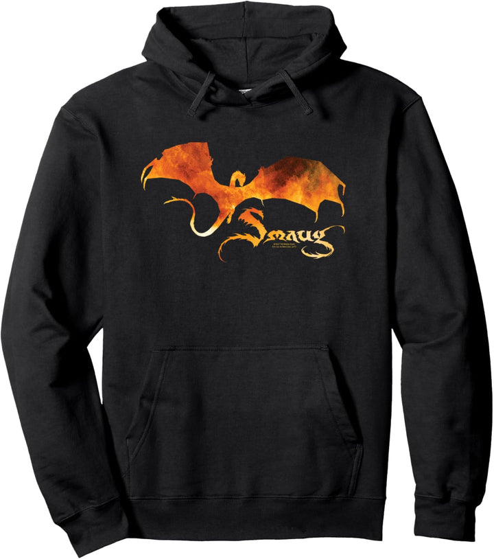 Hobbit Smaug on Fire Pullover Hoodie