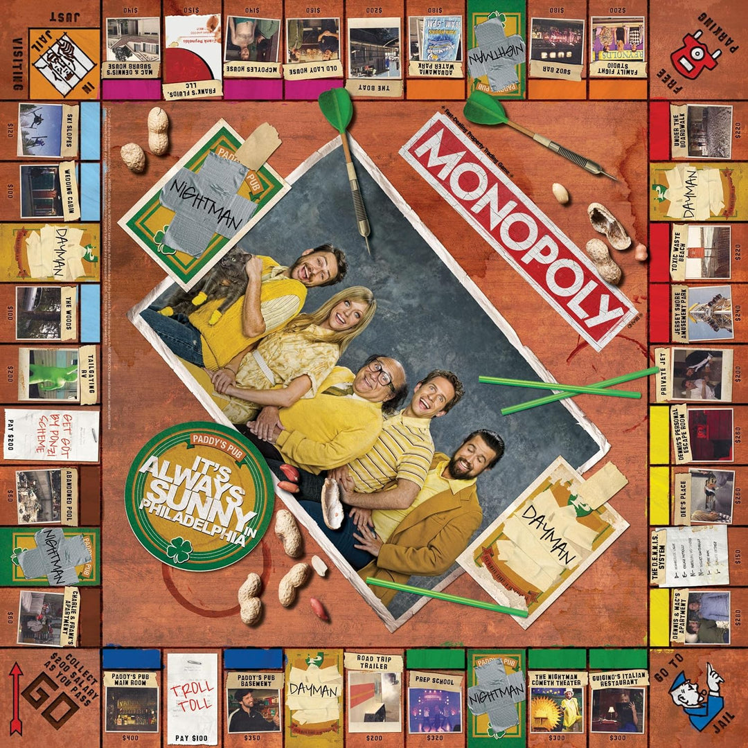 Monopoly It's Always Sunny in Philadelphia | Offiziell lizenziertes Monopoly-Brettspiel | Preisgekrö