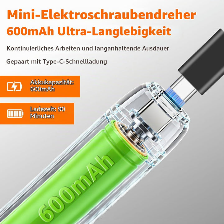 Mini Elektrischer Schraubendreher Set, 46 in 1 Präzisions Elektro Schraubendreher Set mit 36 Magneti