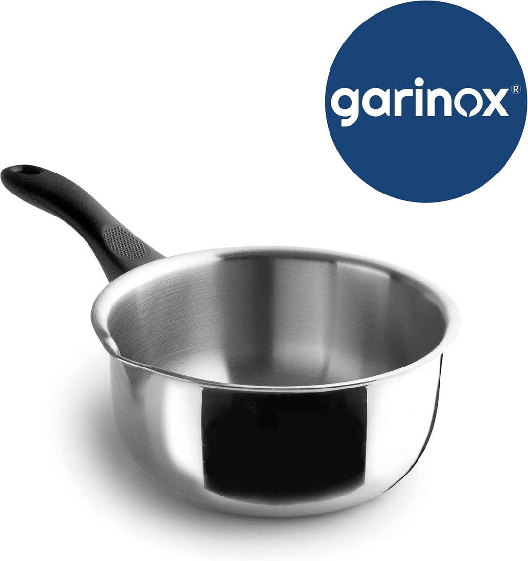 Lacor - 31320 - Garinox Gerader Topf mit Ausgiesser, Edelstahl, Ausgiesser, ergonomischer Bakelitgri