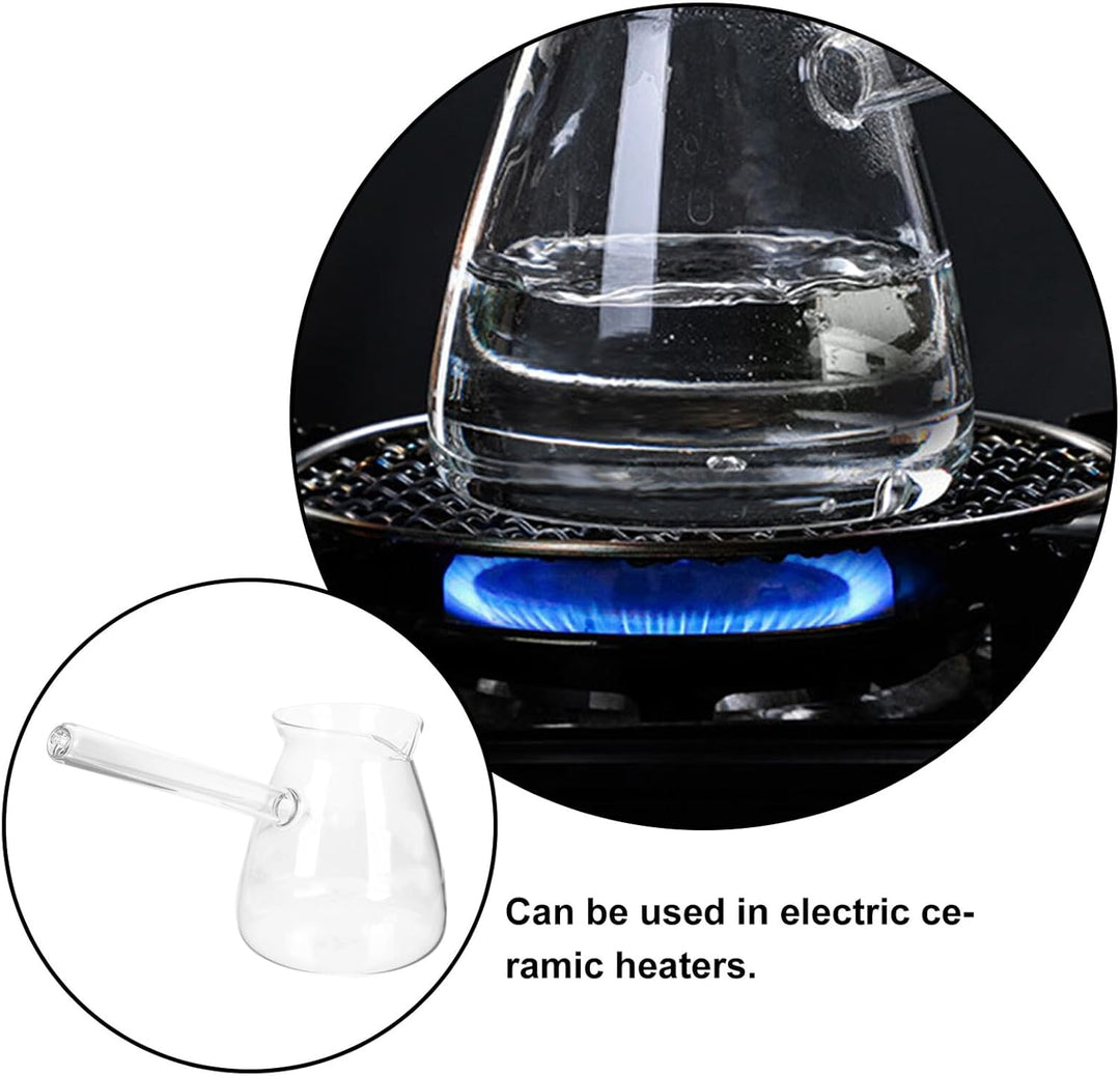 Housoutil Transparente Türkische Kaffeekanne 450 Ml Verdicktes Hochborosilikatglas Praktische Mit Se