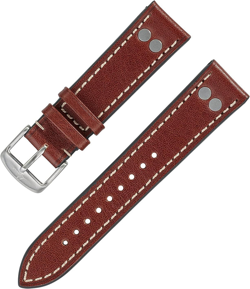 Laco Fliegeruhren Lederband – 18 mm – 18,5 cm lang – Nieten – Ersatzband – Einzigartige Qualität – H